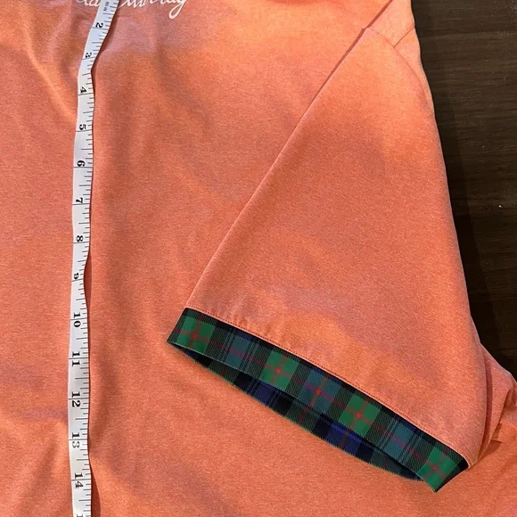 William Murray Coral Golf Polo XL Tartan Trim Like New - Picture 8 of 8